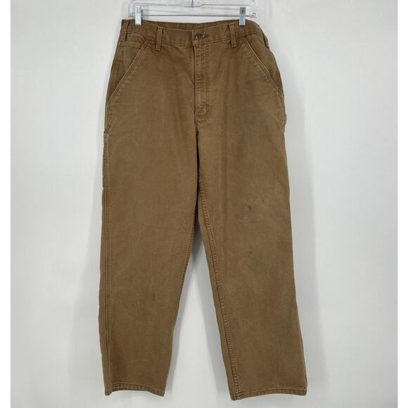 Carhartt Other - Carhartt B11 BRN Brown Duck Canvas Work Pants Mens 32x30 Carpenter Distressed